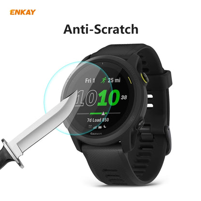 For Garmin Forerunner 745 ENKAY Hat-Prince 0.2mm 9H 2.15D Curved Edge Tempered Glass Film, 1 PCS, 2 PCS, 5 PCS, 10 PCS