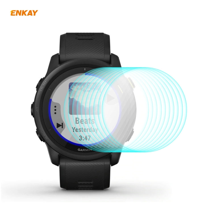 For Garmin Forerunner 745 ENKAY Hat-Prince 0.2mm 9H 2.15D Curved Edge Tempered Glass Film, 1 PCS, 2 PCS, 5 PCS, 10 PCS
