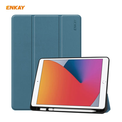 For iPad 10.2 2020 / 2019 ENKAY ENK-8016 PU Leather + TPU Smart Case with Pen Slot, For iPad 10.2 2021 / 2020 / 2019