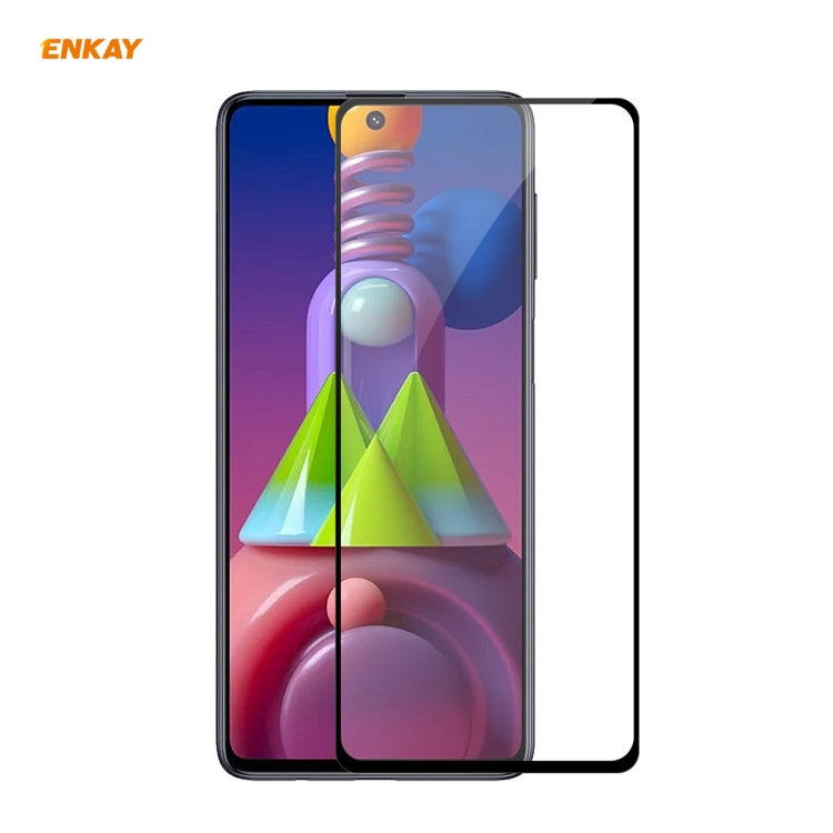 ENKAY Hat-Prince Full Glue 0.26mm 9H 2.5D Tempered Glass Full Coverage Film, For Samsung Galaxy M51, For Samsung Galaxy A42 5G, For Xiaomi Poco X3 / X3 NFC