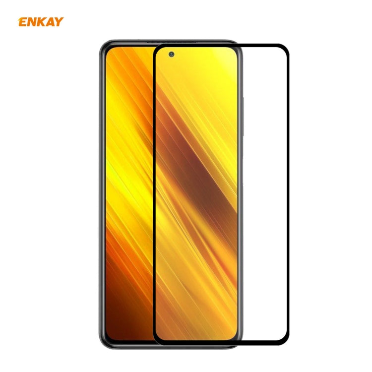 ENKAY Hat-Prince Full Glue 0.26mm 9H 2.5D Tempered Glass Full Coverage Film, For Samsung Galaxy M51, For Samsung Galaxy A42 5G, For Xiaomi Poco X3 / X3 NFC
