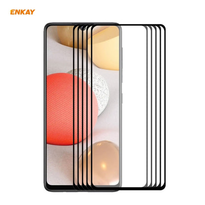 5 PCS ENKAY Hat-Prince Full Glue 0.26mm 9H 2.5D Tempered Glass Full Coverage Film, For Samsung Galaxy M51, For Samsung Galaxy A42 5G, For Xiaomi Poco X3 / X3 NFC