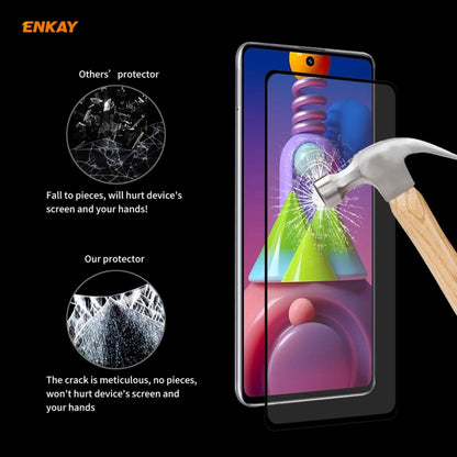 10 PCS ENKAY Hat-Prince Full Glue 0.26mm 9H 2.5D Tempered Glass Full Coverage Film, For Samsung Galaxy M51, For Samsung Galaxy A42 5G, For Xiaomi Poco X3 / X3 NFC(10pcs)
