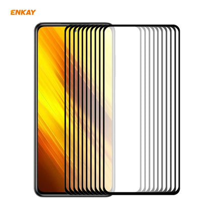 10 PCS ENKAY Hat-Prince Full Glue 0.26mm 9H 2.5D Tempered Glass Full Coverage Film, For Samsung Galaxy M51, For Samsung Galaxy A42 5G, For Xiaomi Poco X3 / X3 NFC(10pcs)