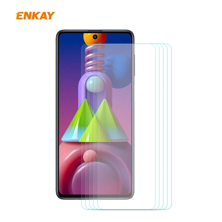 5 PCS ENKAY Hat-Prince 0.26mm 9H 2.5D Curved Edge Tempered Glass Film, For Samsung Galaxy M51, For Samsung Galaxy A42 5G, For Xiaomi Poco X3 / X3 NFC