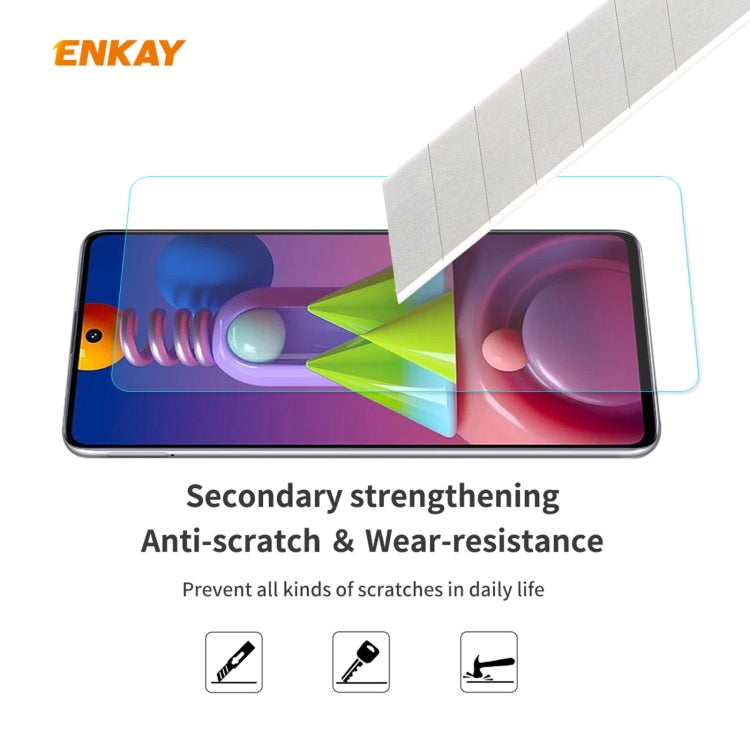 5 PCS ENKAY Hat-Prince 0.26mm 9H 2.5D Curved Edge Tempered Glass Film, For Samsung Galaxy M51, For Samsung Galaxy A42 5G, For Xiaomi Poco X3 / X3 NFC