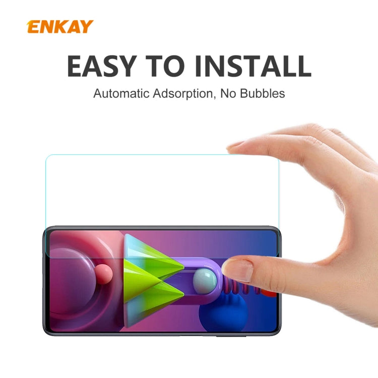 5 PCS ENKAY Hat-Prince 0.26mm 9H 2.5D Curved Edge Tempered Glass Film, For Samsung Galaxy M51, For Samsung Galaxy A42 5G, For Xiaomi Poco X3 / X3 NFC