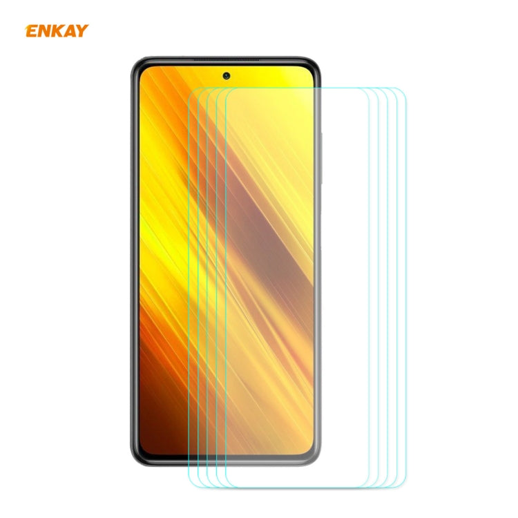 5 PCS ENKAY Hat-Prince 0.26mm 9H 2.5D Curved Edge Tempered Glass Film, For Samsung Galaxy M51, For Samsung Galaxy A42 5G, For Xiaomi Poco X3 / X3 NFC