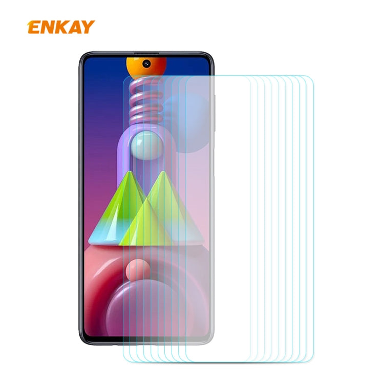10 PCS ENKAY Hat-Prince 0.26mm 9H 2.5D Curved Edge Tempered Glass Film, For Samsung Galaxy M51, For Samsung Galaxy A42 5G, For Xiaomi Poco X3 / X3 NFC