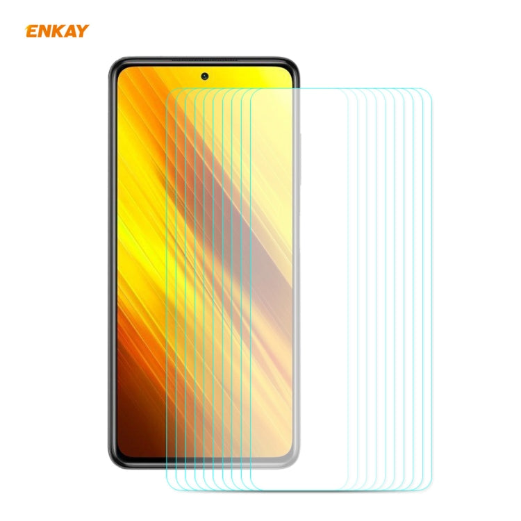10 PCS ENKAY Hat-Prince 0.26mm 9H 2.5D Curved Edge Tempered Glass Film, For Samsung Galaxy M51, For Samsung Galaxy A42 5G, For Xiaomi Poco X3 / X3 NFC