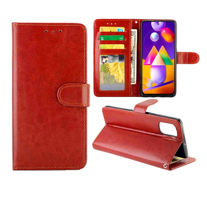 Crazy Horse Texture Leather Horizontal Flip Protective Case with Holder & Card Slots & Wallet & Photo Frame, For Samsung Galaxy M31S, For Samsung Samsung Galaxy M31S, For Samsung Galaxy Note20, For Samsung Galaxy A01 Core