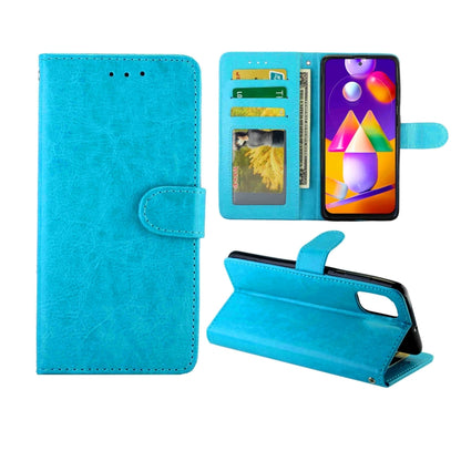 Crazy Horse Texture Leather Horizontal Flip Protective Case with Holder & Card Slots & Wallet & Photo Frame, For Samsung Galaxy M31S, For Samsung Samsung Galaxy M31S, For Samsung Galaxy Note20, For Samsung Galaxy A01 Core