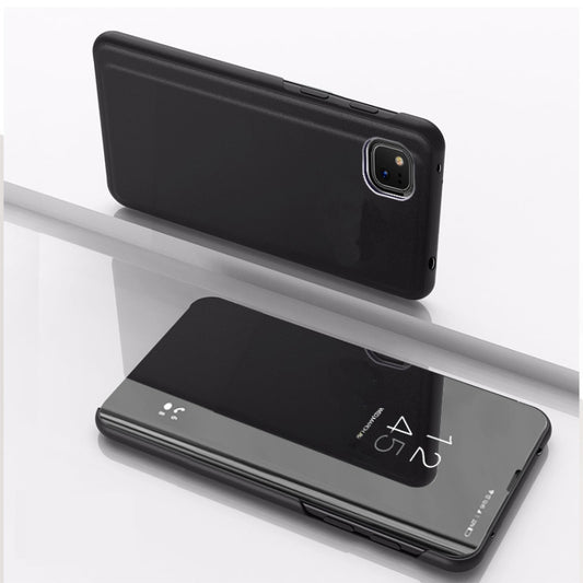 Plated Mirror Horizontal Flip Leather Case with Holder, For OPPO Realme C11, For OPPO Realme C15, For OPPO A53 2020, For OPPO Realme 7, For OPPO Realme 7 Pro