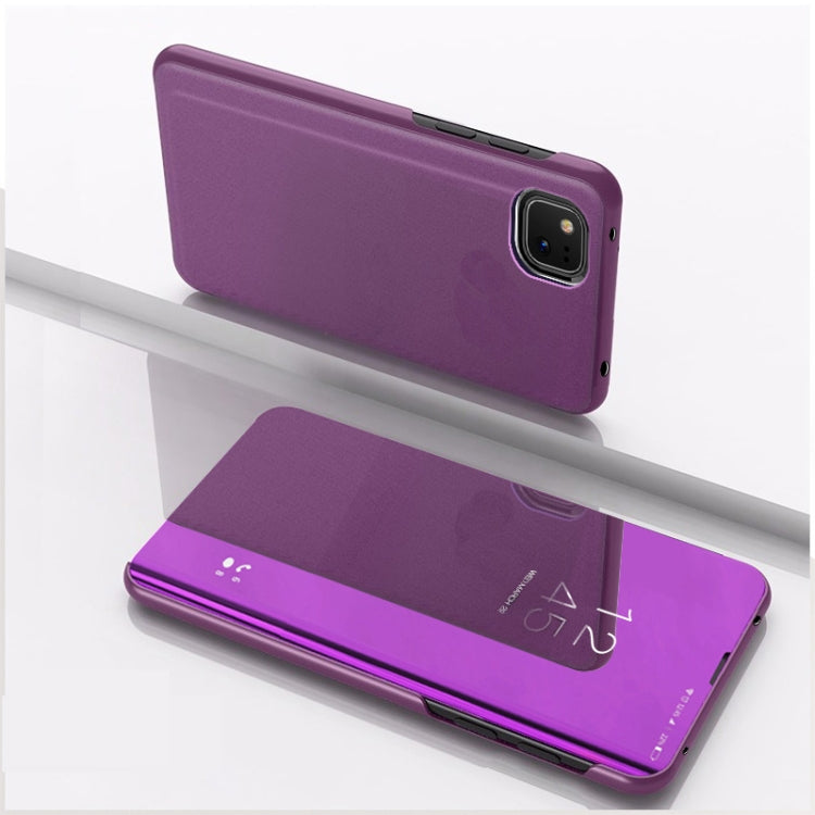Plated Mirror Horizontal Flip Leather Case with Holder, For OPPO Realme C11, For OPPO Realme C15, For OPPO A53 2020, For OPPO Realme 7, For OPPO Realme 7 Pro