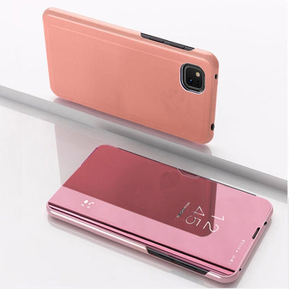 Plated Mirror Horizontal Flip Leather Case with Holder, For OPPO Realme C11, For OPPO Realme C15, For OPPO A53 2020, For OPPO Realme 7, For OPPO Realme 7 Pro