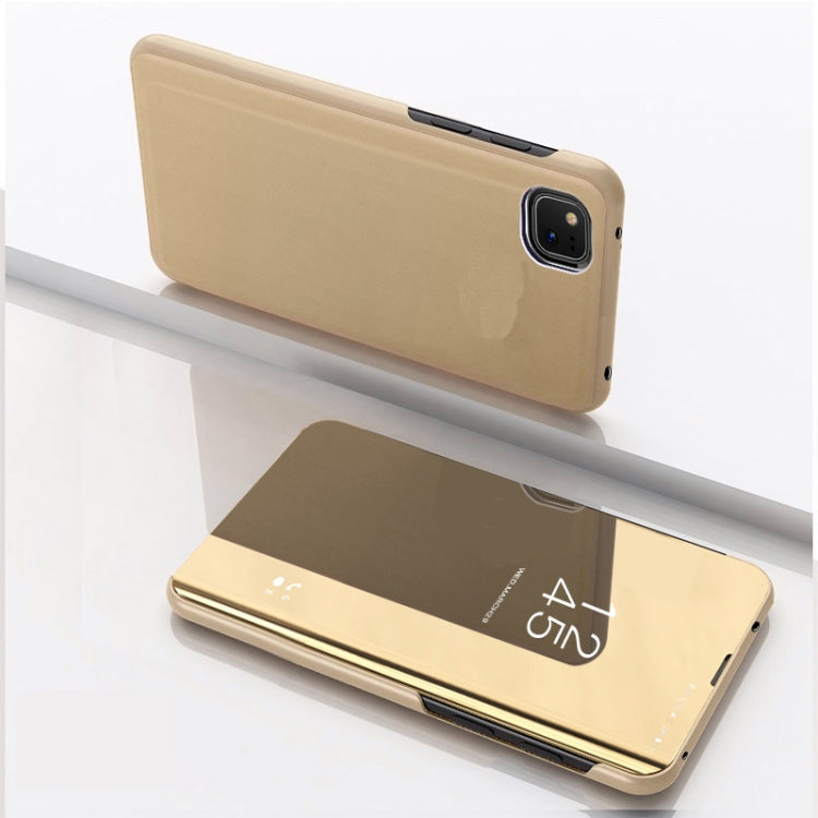 Plated Mirror Horizontal Flip Leather Case with Holder, For OPPO Realme C11, For OPPO Realme C15, For OPPO A53 2020, For OPPO Realme 7, For OPPO Realme 7 Pro