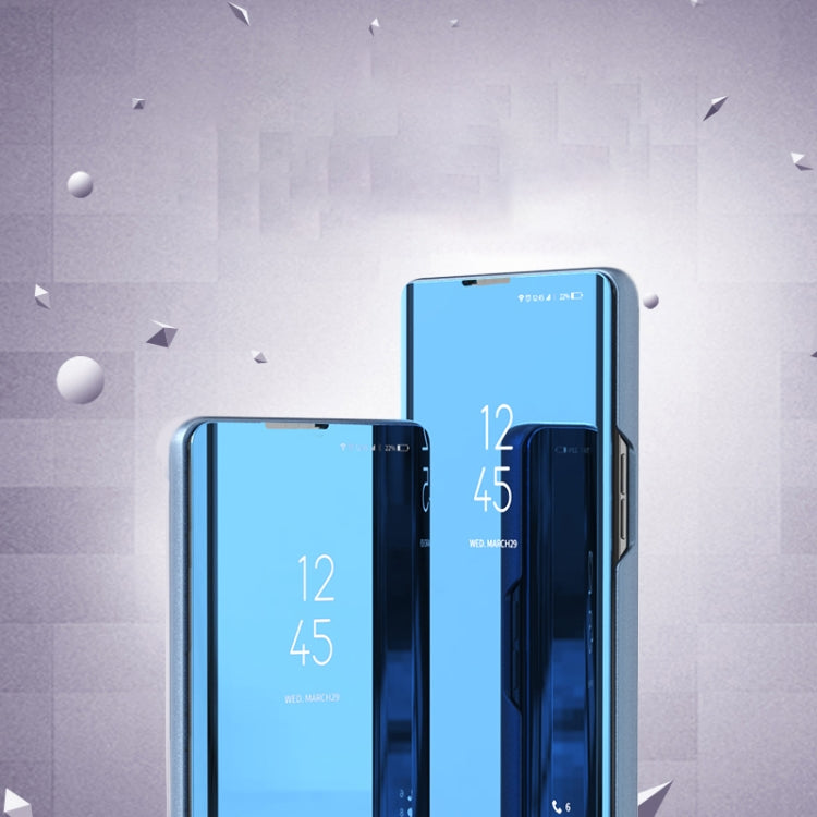 Plated Mirror Horizontal Flip Leather Case with Holder, For OPPO Realme C11, For OPPO Realme C15, For OPPO A53 2020, For OPPO Realme 7, For OPPO Realme 7 Pro