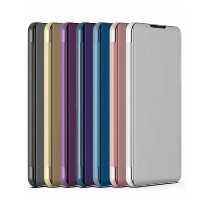Plated Mirror Horizontal Flip Leather Case with Holder, For OPPO Realme C11, For OPPO Realme C15, For OPPO A53 2020, For OPPO Realme 7, For OPPO Realme 7 Pro
