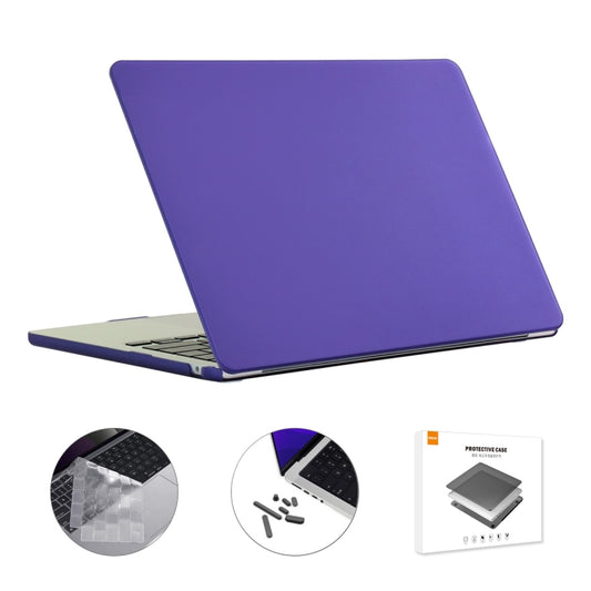 Pour MacBook Air 13.6 2022/2024 A2681 M2 / A3113 M3 Version UE ENKAY Coque rigide mate 3 en 1 pour ordinateur portable avec film de protection de clavier en TPU / Bouchons anti-poussière, 3 en 1 Version UE