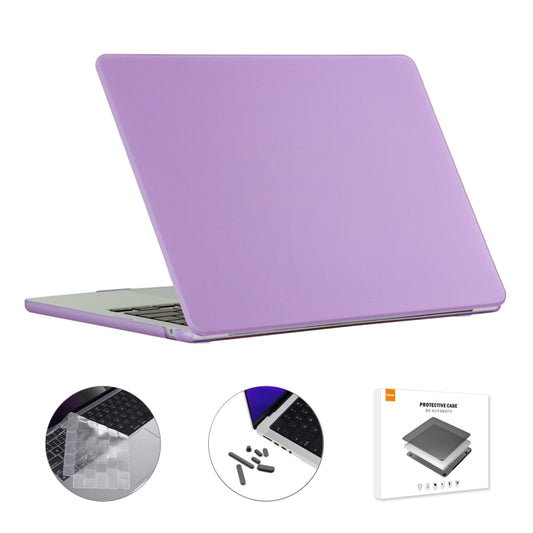 Pour MacBook Air 13.6 2022/2024 A2681 M2 / A3113 M3 Version UE ENKAY Coque rigide mate 3 en 1 pour ordinateur portable avec film de protection de clavier en TPU / Bouchons anti-poussière, 3 en 1 Version UE