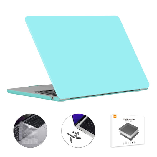 Pour MacBook Air 13.6 2022/2024 A2681 M2 / A3113 M3 Version US ENKAY Étui pour ordinateur portable mat 3-en-1 avec film de clavier en TPU / bouchons anti-poussière, version US 3-en-1