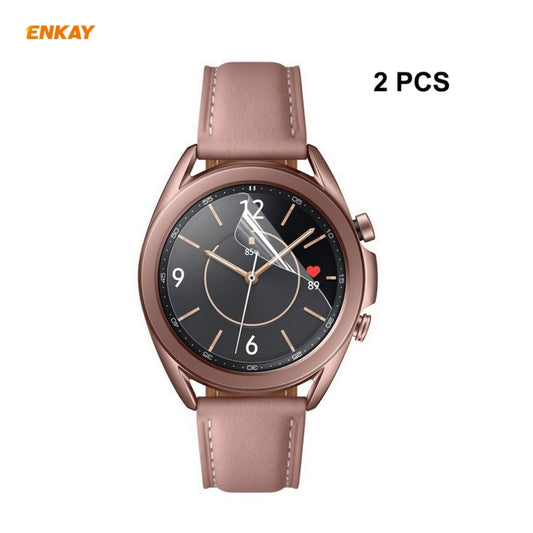 2 PCS ENKAY Hat-Prince Clear HD PET Screen Protector Film, For Samsung Galaxy Watch3 41mm
