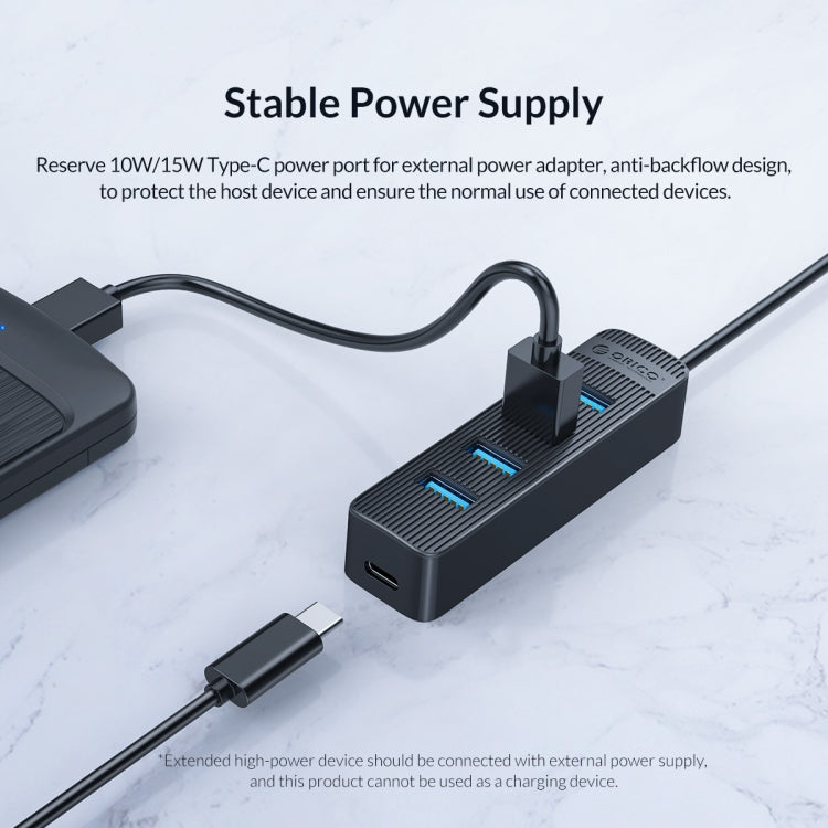 ORICO TWU3-4A-BK 4-Port USB 3.0 HUB, TWU3-4A