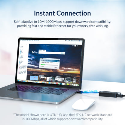 ORICO UTK-U2-BK USB to Ethernet Adapter （100 Mbit）, UTK-U2