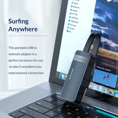 ORICO UTK-U2-BK USB to Ethernet Adapter （100 Mbit）, UTK-U2