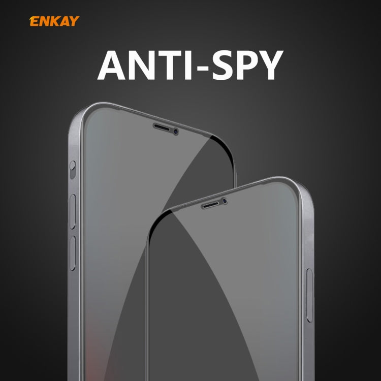 2 PCS ENKAY Hat-Prince 0.26mm 9H 6D Privacy Anti-spy Full Screen Tempered Glass Film, For iPhone 12 mini, For iPhone 12 / 12 Pro, For iPhone 12 Pro Max