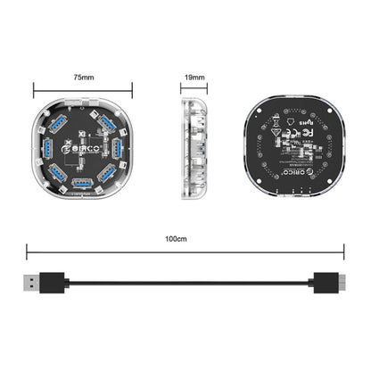 ORICO 7 Port USB3.0 Transparent HUB H7U-U3, H7U-U3