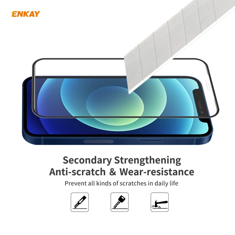 ENKAY Hat-Prince Anti-drop Full Glue Tempered Glass Full Screen Film Anti-fall Protector, For iPhone 12 mini(1 PC), For iPhone 12 / 12 Pro(1 PC), For iPhone 12 Pro Max(1 PC)