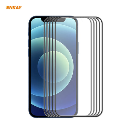 5 PCS ENKAY Hat-Prince Anti-drop Full Glue Tempered Glass Full Screen Film Anti-fall Protector, For iPhone 12 mini(5 PCS), For iPhone 12 / 12 Pro(5 PCS), For iPhone 12 Pro Max(5 PCS)