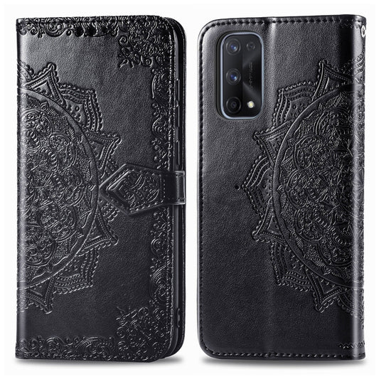 Embossed Mandala Pattern TPU + PU Horizontal Flip Leather Case with Holder & Three Card Slots & Wallet, For OPPO Realme X7, For OPPO Realme X7 Pro, For OPPO  A72 5G