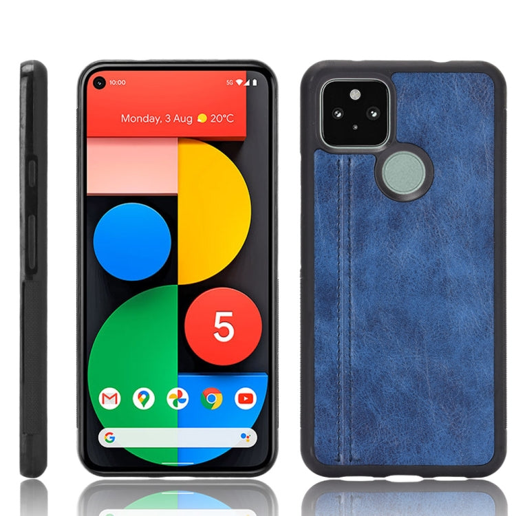 For Google Pixel 5 Shockproof Sewing Cow Pattern Skin PC + PU + TPU Case, For Google Pixel 5