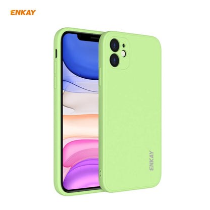 For iPhone 11 Hat-Prince ENKAY ENK-PC064 Liquid Silicone Straight Edge Shockproof Protective Case, For iPhone 11