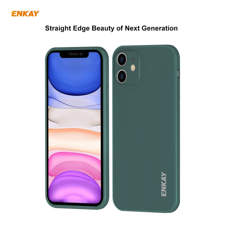 For iPhone 11 Hat-Prince ENKAY ENK-PC064 Liquid Silicone Straight Edge Shockproof Protective Case, For iPhone 11