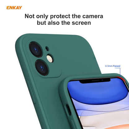 For iPhone 11 Hat-Prince ENKAY ENK-PC064 Liquid Silicone Straight Edge Shockproof Protective Case, For iPhone 11