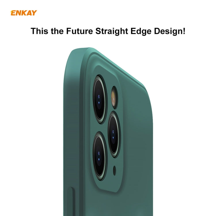 For iPhone 11 Pro Max Hat-Prince ENKAY ENK-PC066 Liquid Silicone Straight Edge Shockproof Protective Case, For iPhone 11 Pro Max