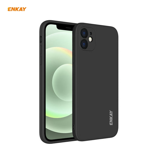 Für iPhone 12 Hat-Prince ENKAY ENK-PC068 Flüssiges Silikon Gerade Kante Stoßfeste Schutzhülle, Für iPhone 12