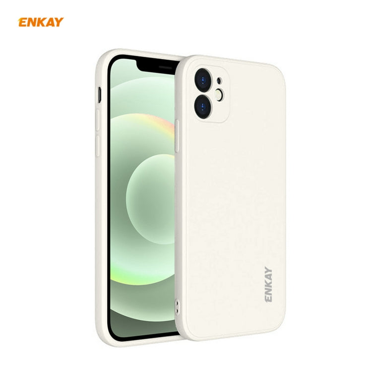 For iPhone 12 Hat-Prince ENKAY ENK-PC068 Liquid Silicone Straight Edge Shockproof Protective Case, For iPhone 12