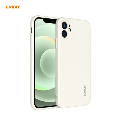 For iPhone 12 Hat-Prince ENKAY ENK-PC068 Liquid Silicone Straight Edge Shockproof Protective Case, For iPhone 12