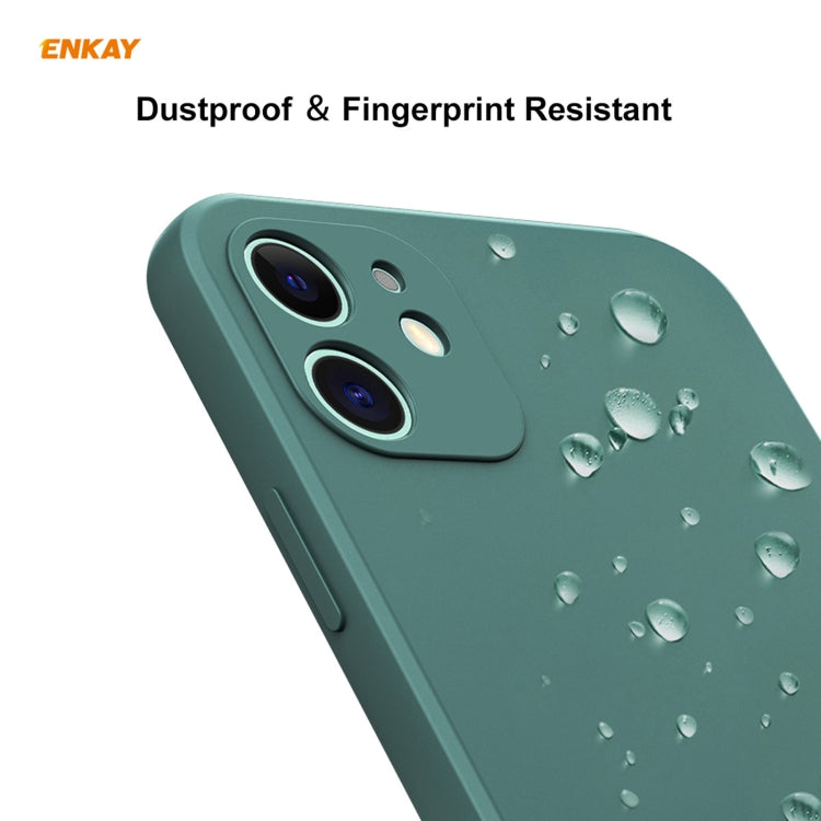 For iPhone 12 Hat-Prince ENKAY ENK-PC068 Liquid Silicone Straight Edge Shockproof Protective Case, For iPhone 12