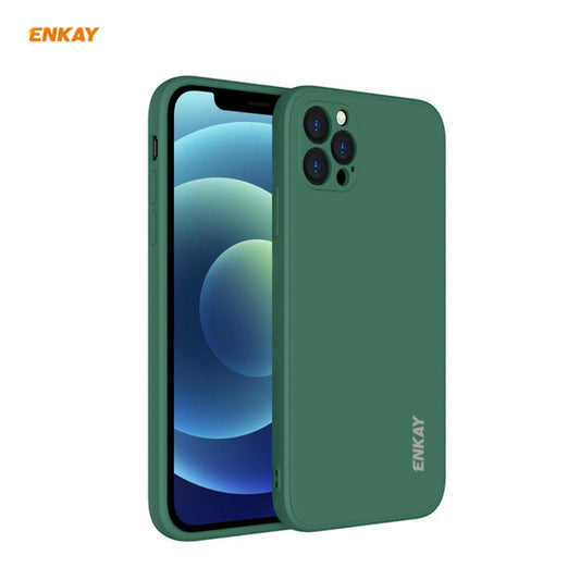 Für iPhone 12 Pro Hat-Prince ENKAY ENK-PC069 Flüssiges Silikon Gerade Kante Stoßfeste Schutzhülle, Für iPhone 12 Pro