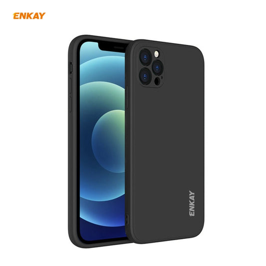 Für iPhone 12 Pro Hat-Prince ENKAY ENK-PC069 Flüssiges Silikon Gerade Kante Stoßfeste Schutzhülle, Für iPhone 12 Pro
