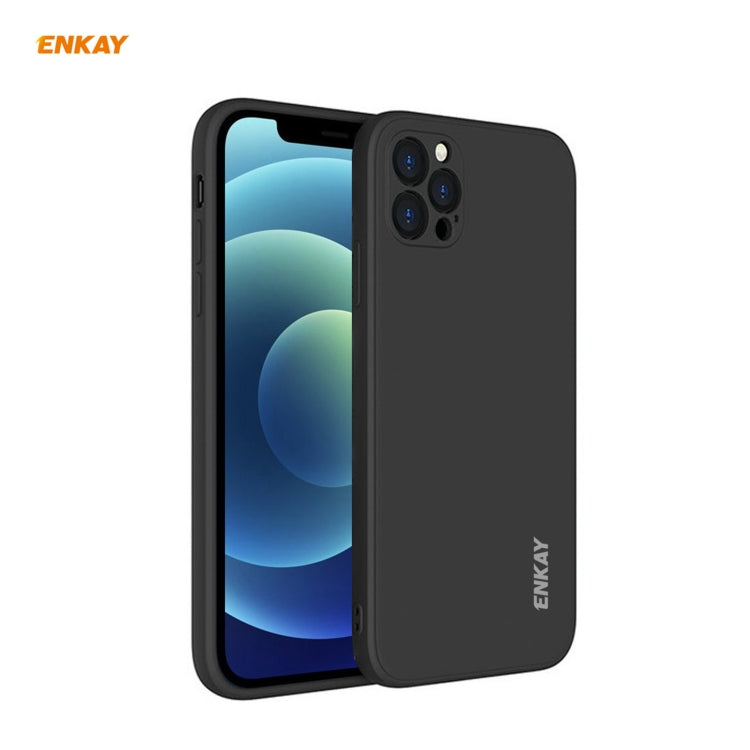 For iPhone 12 Pro Max Hat-Prince ENKAY ENK-PC070 Liquid Silicone Straight Edge Shockproof Protective Case, For iPhone 12 Pro Max