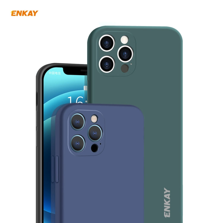 For iPhone 12 Pro Max Hat-Prince ENKAY ENK-PC070 Liquid Silicone Straight Edge Shockproof Protective Case, For iPhone 12 Pro Max