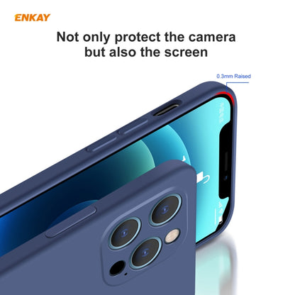 For iPhone 12 Pro Max Hat-Prince ENKAY ENK-PC070 Liquid Silicone Straight Edge Shockproof Protective Case, For iPhone 12 Pro Max