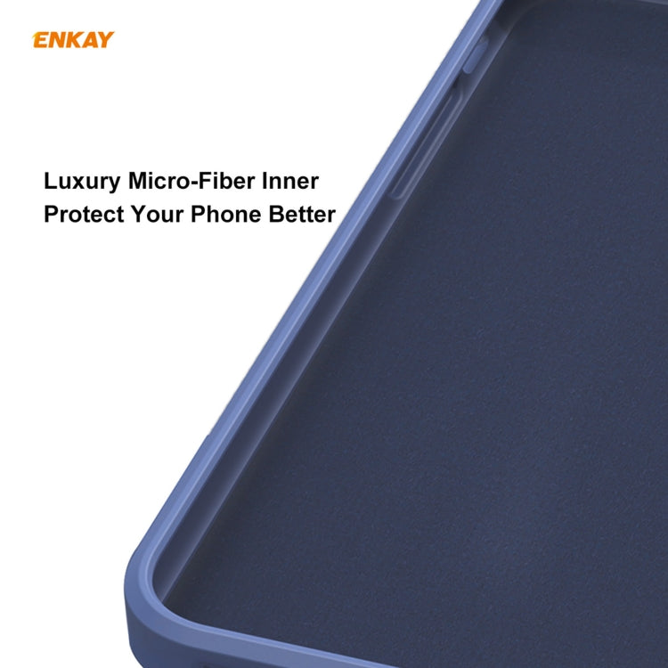 For iPhone 12 Pro Hat-Prince ENKAY ENK-PC0692 Liquid Silicone Straight Edge Shockproof Case + 0.26mm 9H 2.5D Full Glue Tempered Glass Film, For iPhone 12 Pro