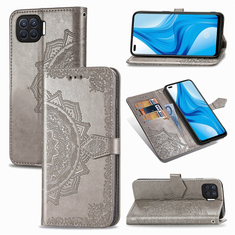 Mandala Flower Embossed Horizontal Flip Leather Case with Bracket / Card Slot / Wallet / Lanyard, For OPPO F17 Pro, For OPPO F17, For vivo Y20, For Nokia 2.4, For Google Pixel 4a 5G, For Galaxy A21 (JP Version), For Galaxy Z Fold2                      ...